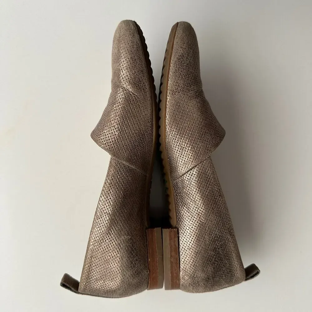 Paul Green Perry Perforated Metallic Smoke Comfort‎ Loafers Shoes UK 3 1/2 US 6 - Picture 2 of 8